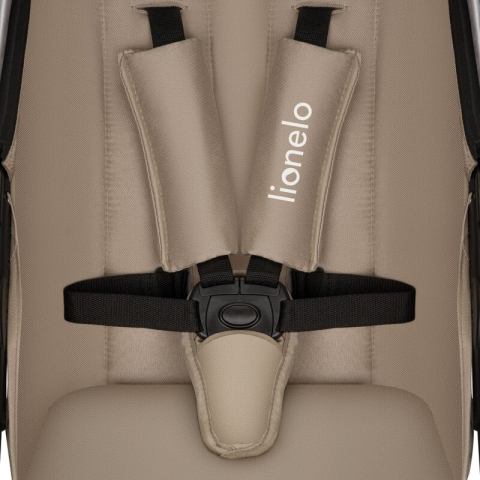 Carucior 3 in 1, Lionelo, Amber, Cadru aluminiu, Cu landou intarit si salteluta moale, Cu scoica auto testata ADAC, Reversibil, Cu accesorii, Geanta parinti, Pana la 22 kg, Bej [21]