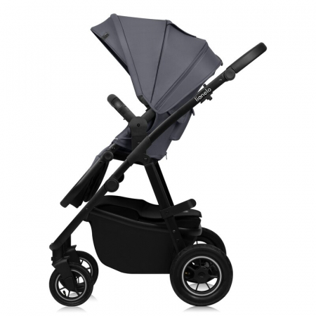 Carucior 3 in 1, Lionelo, Amber Plus, Cadru aluminiu, Cu landou intarit si salteluta moale, Cu scoica auto testata ADAC, Reversibil, Maner ajustabil, Cu accesorii, Cu ventilatie panoramica 3D, Pana la [16]