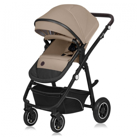 Carucior 3 in 1, Lionelo, Bianka, Transformabil, Cadru aluminiu, Cu landou si salteluta moale, Cu scoica auto testata ADAC, Cu multiple accesorii, Sustine 22 kg, 0 luni+, EN1466:2014+AC:2015, EN1888,  [5]
