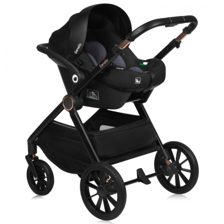 Carucior 3 in 1, Lionelo, Layla, Pana la 22 kg, Cadru aluminiu, Cu landou intarit si salteluta din spuma AirDots, Cu scoica auto testata ADAC, Reversibil, Cu ventilatie 3D, Cu accesorii, EN1888-1, EN1 [20]
