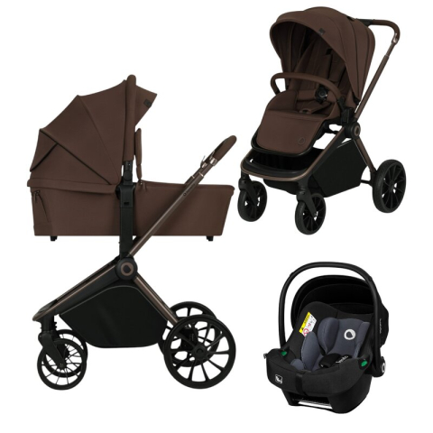 Pachete carucioare - Carucior 3 in 1, Lionelo, Mika Plus, Cadru din aluminiu, Cu landou intarit si salteluta moale, Cu scoica auto testata ADAC, Reversibil, Cu sistem de ventilatie 3D, Cu accesorii, Pana la 22 kg, EN1888-