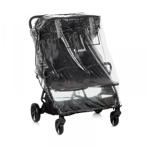 Carucior gemeni pliabil Twinside, Jane, Pliere rapida cu o mana, De la nastere pana la 22 Kg, Cu huse pentru ploaie, Spatare independente, Cu suspensii, Conform cu EN 1888-2:2018+A1:2023, Coal [1]