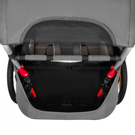 Carucior si remorca de bicicleta, Lionelo, Cama, Multifunctional, Pentru 1 sau 2 copii, Cu sistem de absorbtie a socurilor SIQ, Geamuri cu protectie solara, Negru [18]