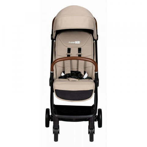 Carucior sport, FreeON, Bold, Pliabil automat, Roti cu suspensii, De la nastere pana la 22 kg, Cu spatar reglabil in 3 pozitii, Beige [8]