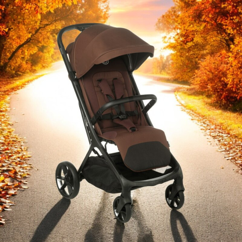 Carucior sport, Jane, Akira, Pliabil automat, Tehnologie inovatoare One-Hand Folding, 0 - 22 kg, Din aluminiu, Capotina impermeabila UPF 50+, Husa ploaie, Conform cu EN 1888-1:2018+A1:2022, Argile [1]