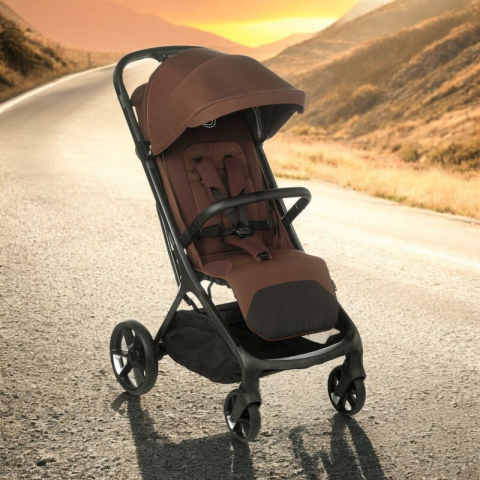 Carucior sport, Jane, Akira, Pliabil automat, Tehnologie inovatoare One-Hand Folding, 0 - 22 kg, Din aluminiu, Capotina impermeabila UPF 50+, Husa ploaie, Conform cu EN 1888-1:2018+A1:2022, Argile [2]
