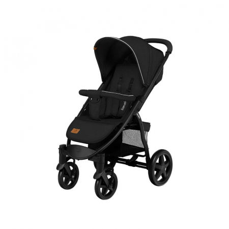 Carucior sport, Lionelo, Annet Plus, De la nastere, Cu accesorii si capotina XXL reglabila, 0 - 22 Kg, Conform cu standardele europene de securitate EN1888-1 si EN1888-2, Negru [3]