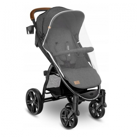 Carucior sport, Lionelo, Annet Plus, De la nastere, Cu accesorii si capotina XXL reglabila, 0 - 22 Kg, Conform cu standardele europene de securitate EN1888-1 si EN1888-2, Gri Caramel [26]
