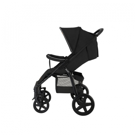 Carucior sport, Lionelo, Annet Plus, De la nastere, Cu accesorii si capotina XXL reglabila, 0 - 22 Kg, Conform cu standardele europene de securitate EN1888-1 si EN1888-2, Negru [9]