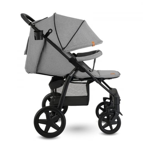 Carucior sport, Lionelo, Annet Plus, De la nastere, Cu accesorii si capotina XXL reglabila, 0 - 22 Kg, Conform cu standardele europene de securitate EN1888-1 si EN1888-2, Gri [14]
