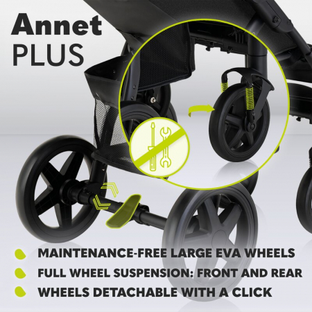 Carucior sport, Lionelo, Annet Plus, De la nastere, Cu accesorii si capotina XXL reglabila, 0 - 22 Kg, Conform cu standardele europene de securitate EN1888-1 si EN1888-2, Verde [32]