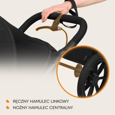 Carucior sport, Lionelo, Azura, Cu 3 roti, Cu baldachin XXL impermeabil, Pliere compacta, Pana la 22 kg, 6-48 luni, Conform cu standardele europene de securitate EN1888-1 si EN1888-2, Negru [35]
