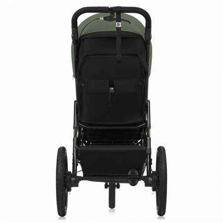 Carucior sport, Lionelo, Azura, Cu 3 roti, Cu baldachin XXL impermeabil, Pliere compacta, Pana la 22 kg, 6-48 luni, Conform cu standardele europene de securitate EN1888-1 si EN1888-2, Verde [10]