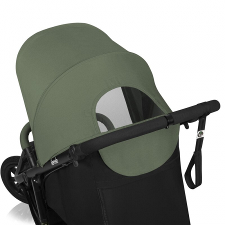 Carucior sport, Lionelo, Azura, Cu 3 roti, Cu baldachin XXL impermeabil, Pliere compacta, Pana la 22 kg, 6-48 luni, Conform cu standardele europene de securitate EN1888-1 si EN1888-2, Verde [15]