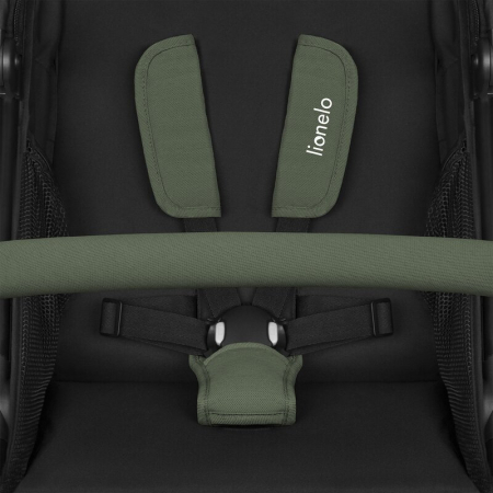 Carucior sport, Lionelo, Azura, Cu 3 roti, Cu baldachin XXL impermeabil, Pliere compacta, Pana la 22 kg, 6-48 luni, Conform cu standardele europene de securitate EN1888-1 si EN1888-2, Verde [13]