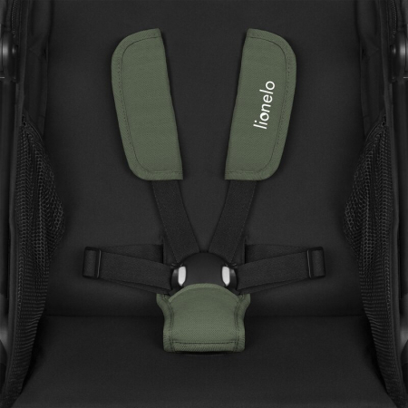 Carucior sport, Lionelo, Azura, Cu 3 roti, Cu baldachin XXL impermeabil, Pliere compacta, Pana la 22 kg, 6-48 luni, Conform cu standardele europene de securitate EN1888-1 si EN1888-2, Verde [12]