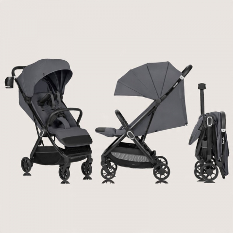 Carucior sport, Lionelo, Bess, Greutate redusa - 7.5 kg, Sustine 22 kg, 6 luni+, Capotina impermeabila, Protectie SPF 50+, Include suport sticla, Pliere cu o singura mana, Compact, Maner pentru transp [2]
