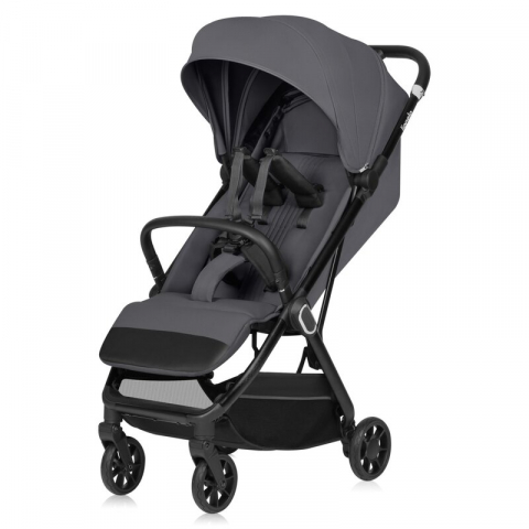 Carucior sport, Lionelo, Bess, Greutate redusa - 7.5 kg, Sustine 22 kg, 6 luni+, Capotina impermeabila, Protectie SPF 50+, Include suport sticla, Pliere cu o singura mana, Compact, Maner pentru transp [4]