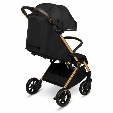 Carucior sport, Lionelo, Cloe, Cu accesorii, Cadru din aluminiu, Pana la 22 kg, Usor, Pliere compacta pentru avion, cu o singura mana, Ideal pentru toate tipurile de suprafete, 6 luni+, Black Onyx [6]