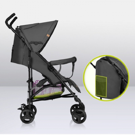 Carucior sport, Lionelo, Elia, Cu plasa de tantari, Conform cu standardul european de securitate EN1888-1, Gri [26]