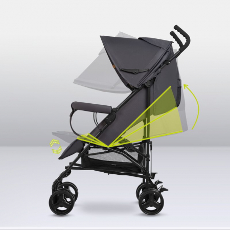 Carucior sport, Lionelo, Elia, Cu plasa de tantari, Conform cu standardul european de securitate EN1888-1, Gri inchis [17]