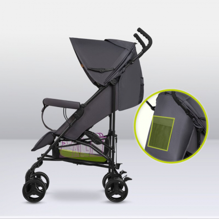 Carucior sport, Lionelo, Elia, Cu plasa de tantari, Conform cu standardul european de securitate EN1888-1, Gri inchis [13]