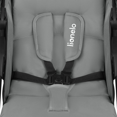 Carucior sport, Lionelo, Emma Plus, Cu tavita, 2 Suporturi pentru pahar, Geanta accesorii, Conform cu standardul european de securitate EN1888-1, Gri [13]