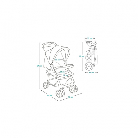 Carucior sport, Lionelo, Emma Plus, Cu tavita, 2 Suporturi pentru pahar, Geanta accesorii, Conform cu standardul european de securitate EN1888-1, Roz [21]