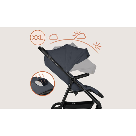 Carucior sport, Lionelo, Iva, Sustine 22 kg, 6 luni+, Capotina mare, Impermeabila, Protectie SPF 50+, 3 pozitii inclinare spatar, 8 pozitii inclinare suport picioare, 5 pozitii reglare maner, Include  [15]