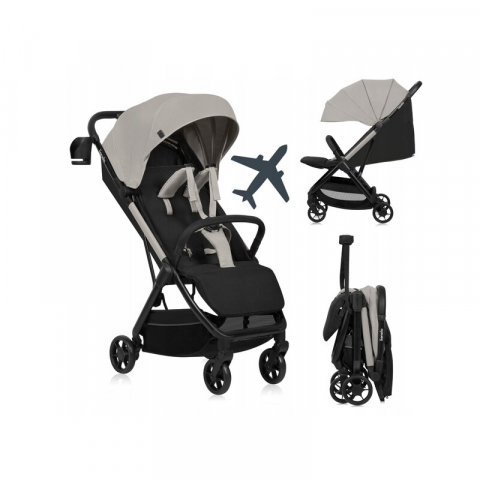 Carucioare sport - Carucior sport, Lionelo, Julie Air, Greutate redusa - 7.5 kg, Sustine 22 kg, 6 luni+, Capotina impermeabila, Protectie SPF 50+, Include suport sticla, Pliere compacta pentru calatorii, Conform cu EN18