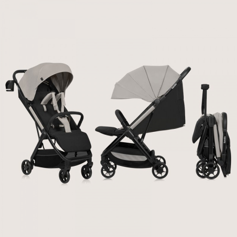 Carucior sport, Lionelo, Julie Air, Greutate redusa - 7.5 kg, Sustine 22 kg, 6 luni+, Capotina impermeabila, Protectie SPF 50+, Include suport sticla, Pliere compacta pentru calatorii, Conform cu EN18 [3]
