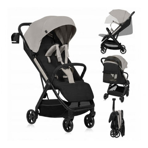 Carucior sport, Lionelo, Julie Air, Greutate redusa - 7.5 kg, Sustine 22 kg, 6 luni+, Capotina impermeabila, Protectie SPF 50+, Include suport sticla, Pliere compacta pentru calatorii, Conform cu EN18 [4]