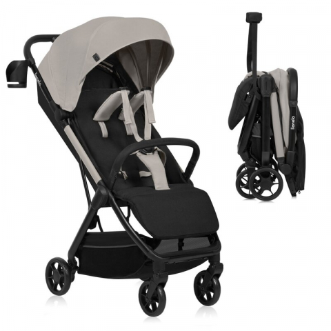 Carucior sport, Lionelo, Julie Air, Greutate redusa - 7.5 kg, Sustine 22 kg, 6 luni+, Capotina impermeabila, Protectie SPF 50+, Include suport sticla, Pliere compacta pentru calatorii, Conform cu EN18 [5]