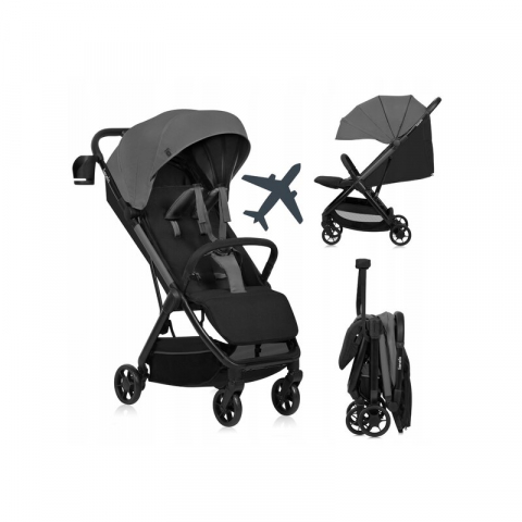 Carucioare sport - Carucior sport, Lionelo, Julie Air, Greutate redusa - 7.5 kg, Sustine 22 kg, 6 luni+, Capotina impermeabila, Protectie SPF 50+, Include suport sticla, Pliere compacta pentru calatorii, Conform cu EN18