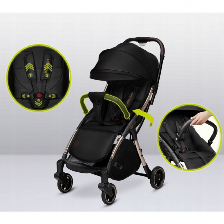 Carucior sport, Lionelo, Julie One, De la nastere, Greutate redusa, Cu accesorii, Cadru din aluminiu, 0-22 kg, Pliere compacta pentru avion, Conform cu standardele europene de securitate EN1888-1 si E [25]