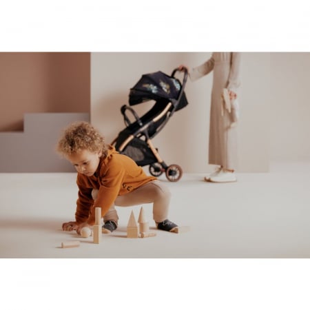 Carucior sport, Lionelo, Julie One, Editie limitata Golden Moments, De la nastere, Greutate redusa, Cu accesorii, Cadru din aluminiu, 0-22 kg, Pliere compacta pentru avion, Conform cu standardele euro [34]