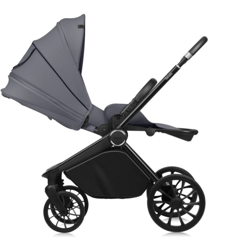 Carucior sport, Lionelo, Mika Plus, Cadru din aluminiu, Copertina XXL, Spatar reglabil in 3 pozitii, Cu accesorii, Pana la 22 kg, 6-48 luni; EN1888-1, EN1888-2 EN1466, Gri [9]