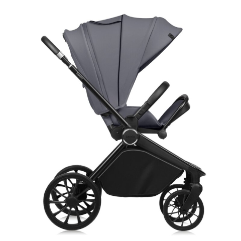 Carucior sport, Lionelo, Mika Plus, Cadru din aluminiu, Copertina XXL, Spatar reglabil in 3 pozitii, Cu accesorii, Pana la 22 kg, 6-48 luni; EN1888-1, EN1888-2 EN1466, Gri [12]