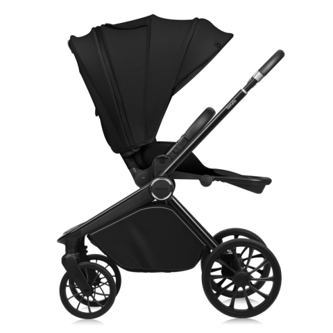Carucior sport, Lionelo, Mika Plus, Cadru din aluminiu, Copertina XXL, Spatar reglabil in 3 pozitii, Cu accesorii, Pana la 22 kg, 6-48 luni; EN1888-1, EN1888-2 EN1466, Negru [9]