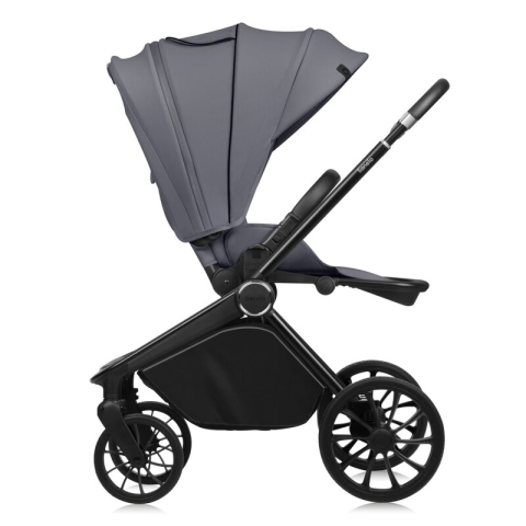 Carucior sport, Lionelo, Mika Plus, Cadru din aluminiu, Copertina XXL, Spatar reglabil in 3 pozitii, Cu accesorii, Pana la 22 kg, 6-48 luni; EN1888-1, EN1888-2 EN1466, Gri [8]