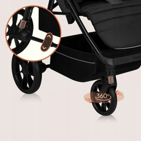 Carucior sport, Lionelo, Mira, Maner reglabil in 5 pozitii, Spatar si suport de picioare reglabile, Plasa de tantari si suport biberon incluse, Pana la 22 kg, 6 luni+, Conform cu EN1888-1, EN1888-2, T [21]