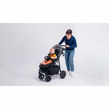 Carucior sport, Lionelo, Natt, De la nastere, Cu accesorii si capotina XXL reglabila, 0 - 22 kg, Conform cu standardele europene de securitate EN1888-1, EN1888-2, Verde [31]