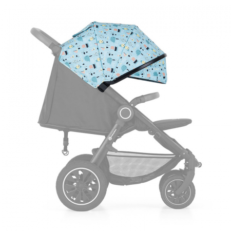 Carucior sport, Petite&Mars, Street+ Air, Include capotina impermeabila Editie limitata, Cu fereastra, husa picioare, cos de bagaje, Cu roti gonflabile, Centura de siguranta in 5 puncte, Pana la 25 kg [4]