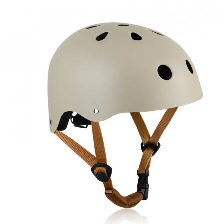 Jucarii si Jocuri - Casca pentru copii, Lionelo, Reglabila 50-56 cm, Din ABS si EPS, Conform cu standardul EN1078, Bej
