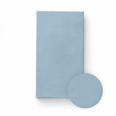 Mobilier si Lenjerie - Cearceaf cu elastic, Bocioland, Pentru patut, Din 100% bumbac jersey, 120x60 cm, 0 luni+, Blue