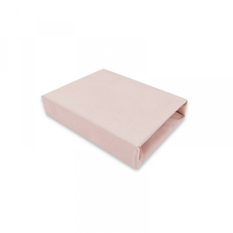 Mobilier si Lenjerie - Cearceaf cu elastic, MimiNu, Jerse, Pentru patut 140X70 cm, Material certificat Oeko Tex Standard 100, Powder Pink