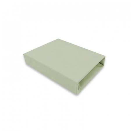 Cearceaf cu elastic, MimiNu, Pentru landou, landou, carucior si cosulet, 80x35 cm, Din Jerseu, Material certificat Oeko Tex Standard 100, Olive [1]