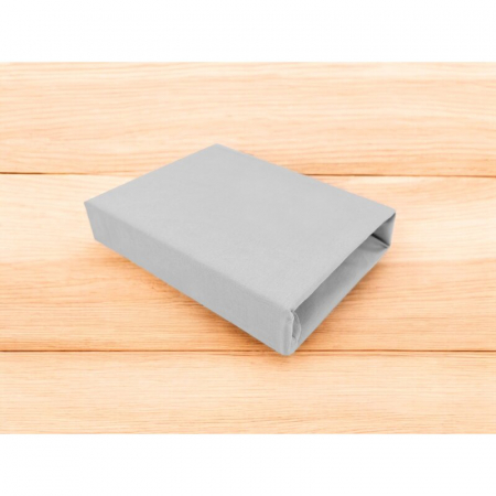 Cearceaf cu elastic, MimiNu, Pentru pat 160x80 cm, Din bumbac certificat Oeko Tex Standard 100, Colectia Royal, Grey [1]