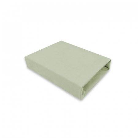 Mobilier si Lenjerie - Cearceaf cu elastic, MimiNu, Pentru patut co-sleeper, Leonie, Dimensiune 83 x 50 cm, Din bumbac jersey, Material certificat Oeko Tex Standard 100, Olive