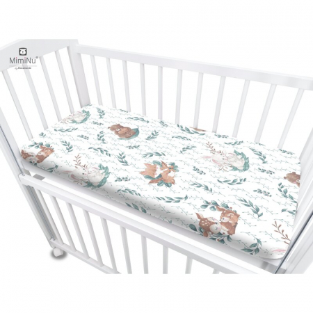 Cearceaf cu elastic, MimiNu, Pentru patut co-sleeper, Theo, Dimensiune 85 x 46 cm, Din bumbac certificat Oeko Tex Standard 100, Lulu Natural [3]